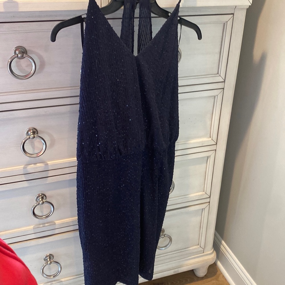 Jessica Simpson navy sequin short dress